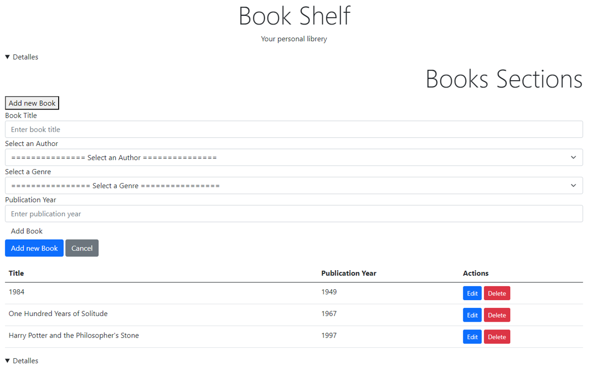 BookShelf interface app