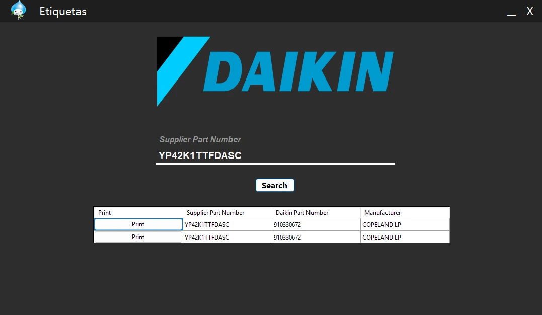 Etiquetas desktop app